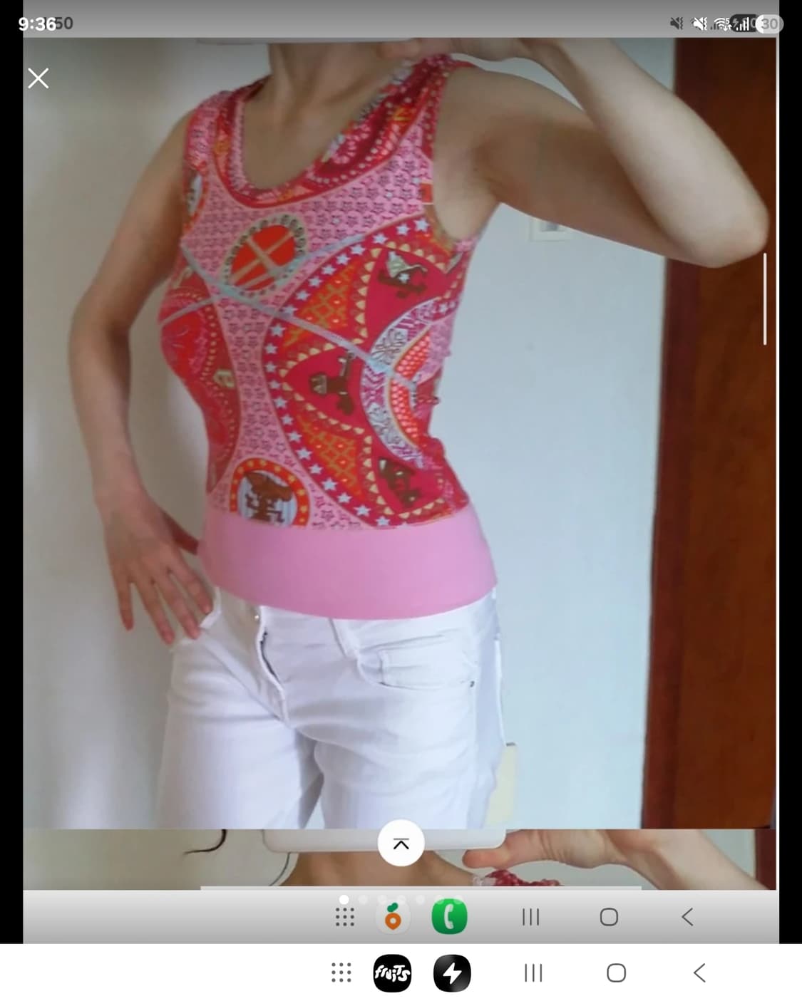 오일릴리 핑크 나시 티셨 상품이미지1