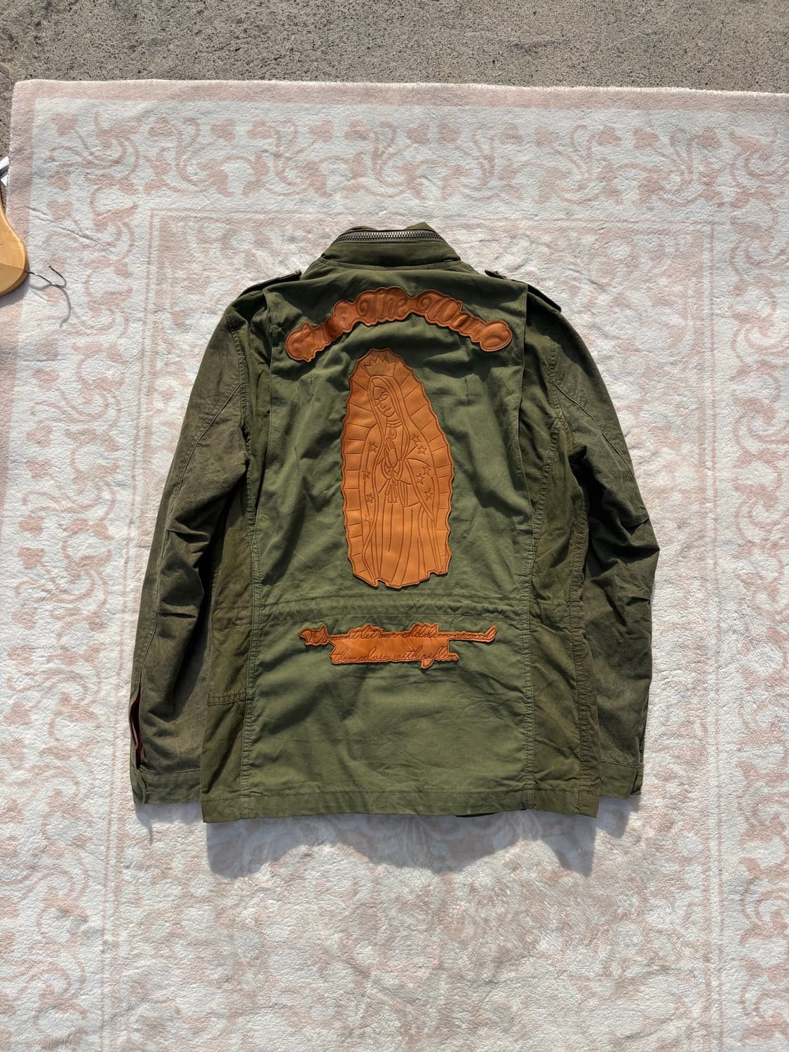 Vintage Jinho Jeans 성모마리아 가죽패치 필드자켓 상품이미지3