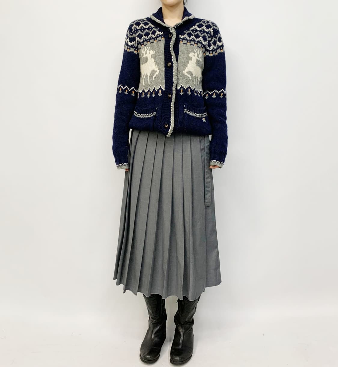 아놀드 파마 니트 가디건 상품이미지1