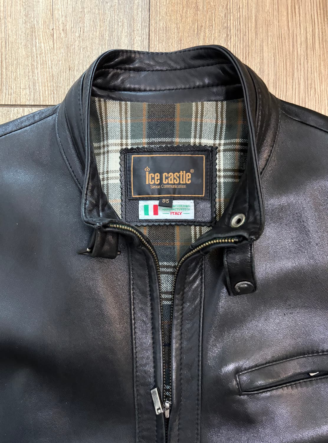 이탈리아 램스킨 미니멀 라이더 자켓 상품이미지2