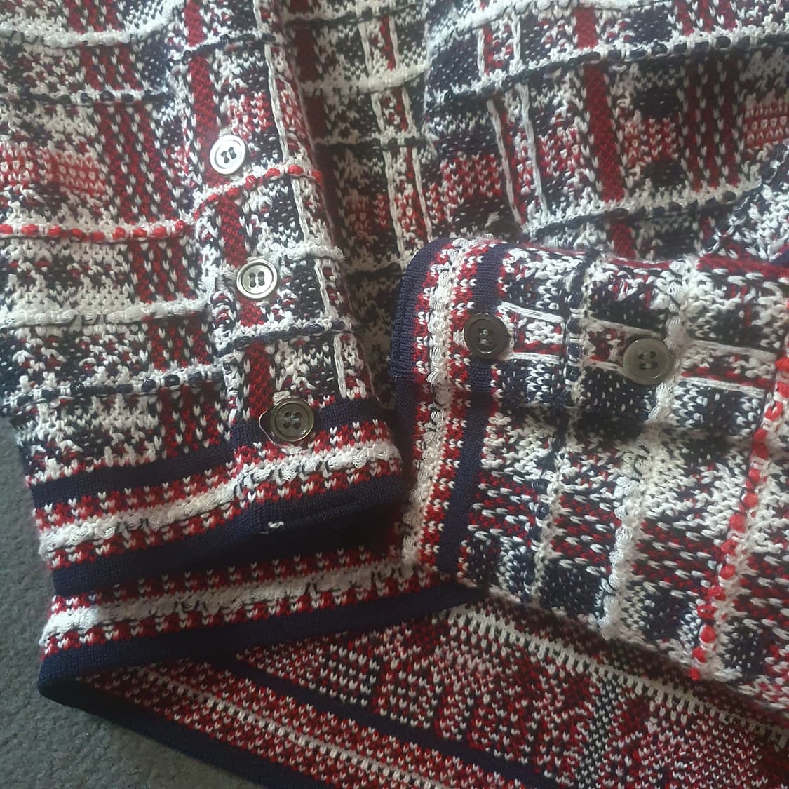 톰브라운 여성 자카드 마드라스 가디건 2 (66) 상품이미지7