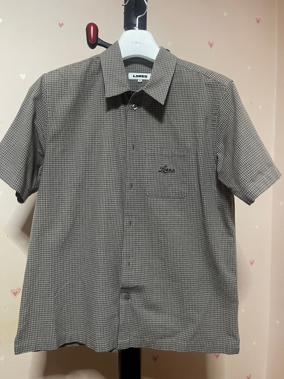 Lores Mini Plaid S/S Shirts - Brown  상품이미지4