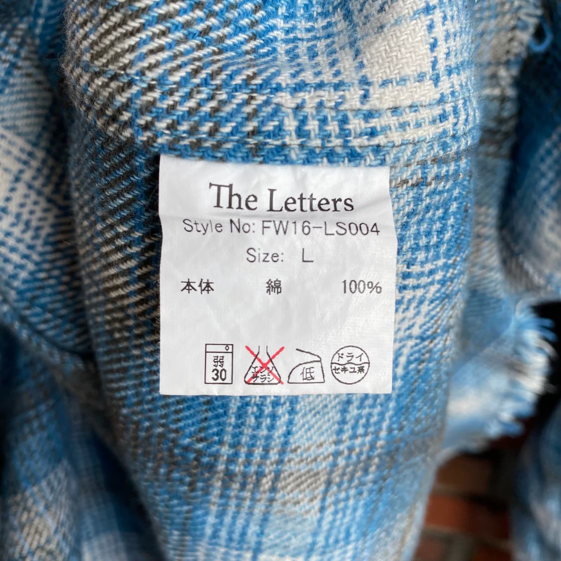 (L) the letters 체크 셔츠 상품이미지8
