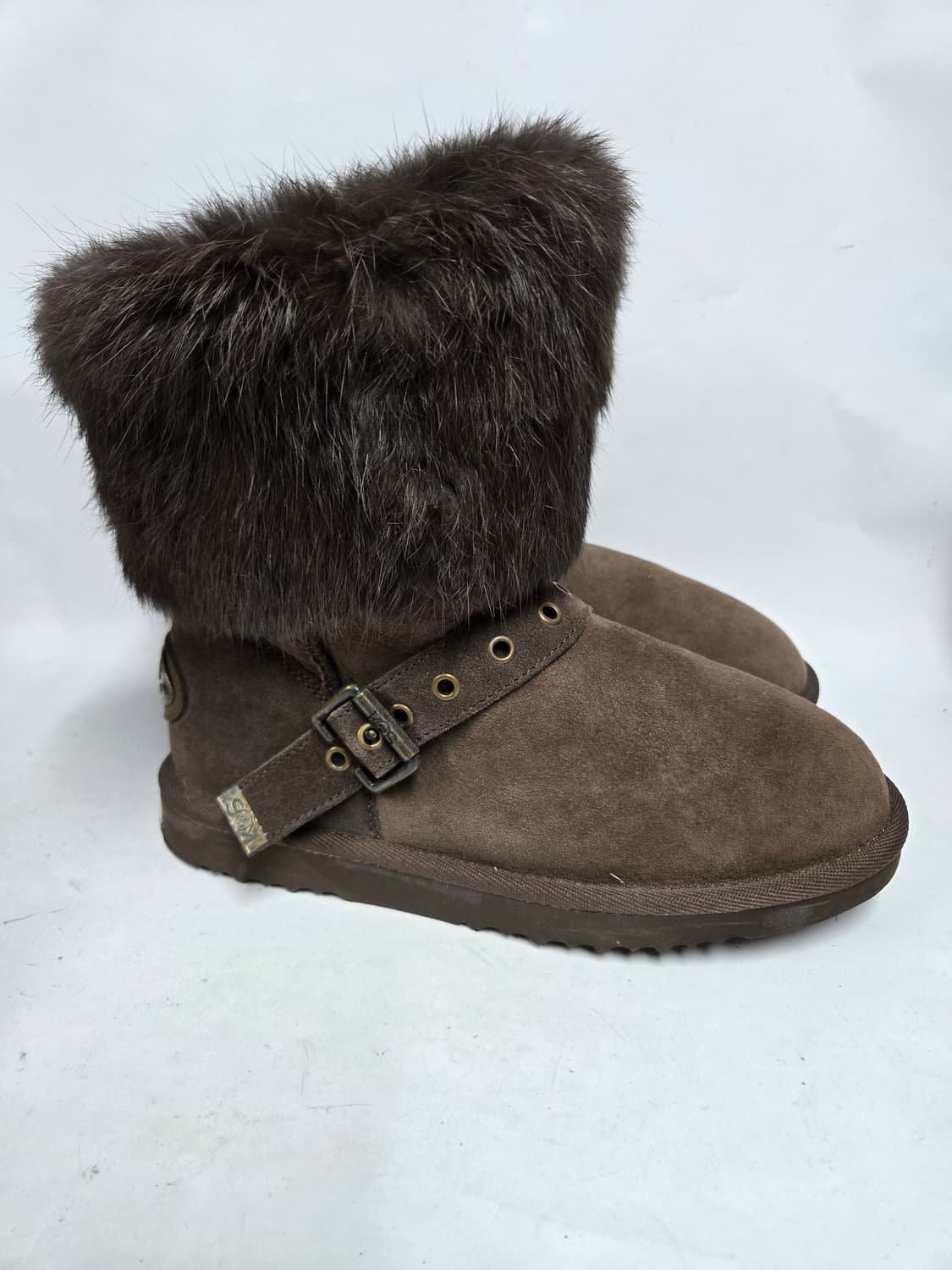 KOS 어그 부츠 브라운 털 장식 235mm 상품이미지1