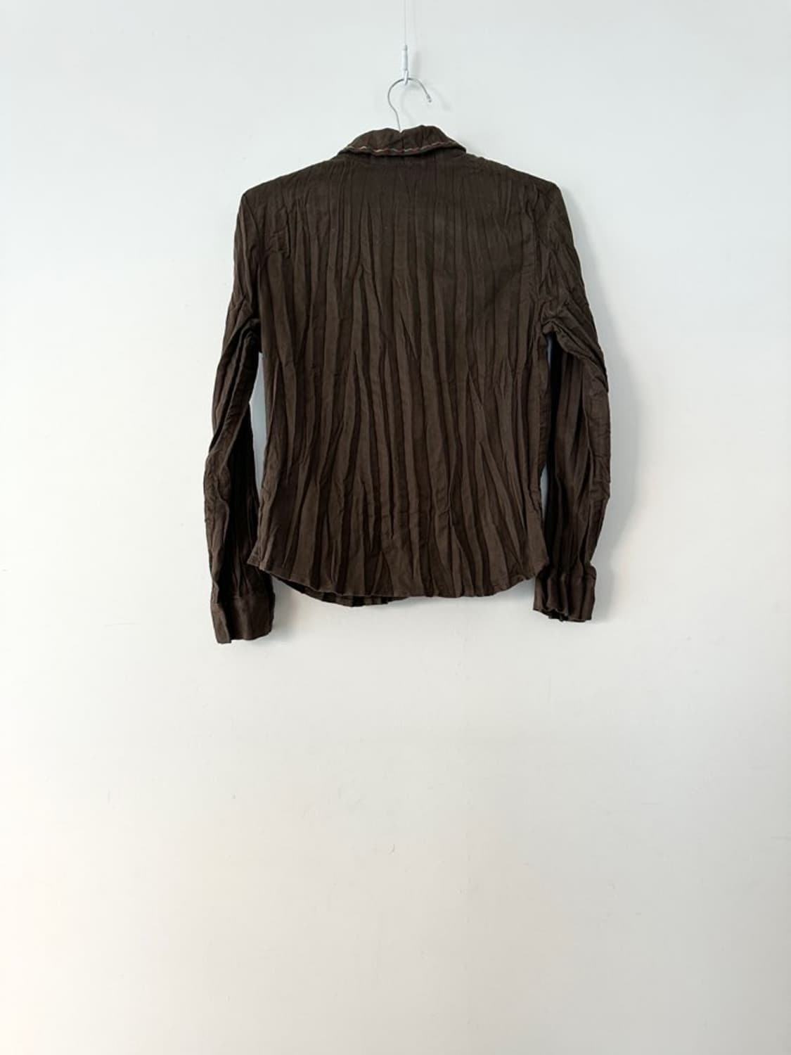 Rainbow embroidery suede shirt 상품이미지4