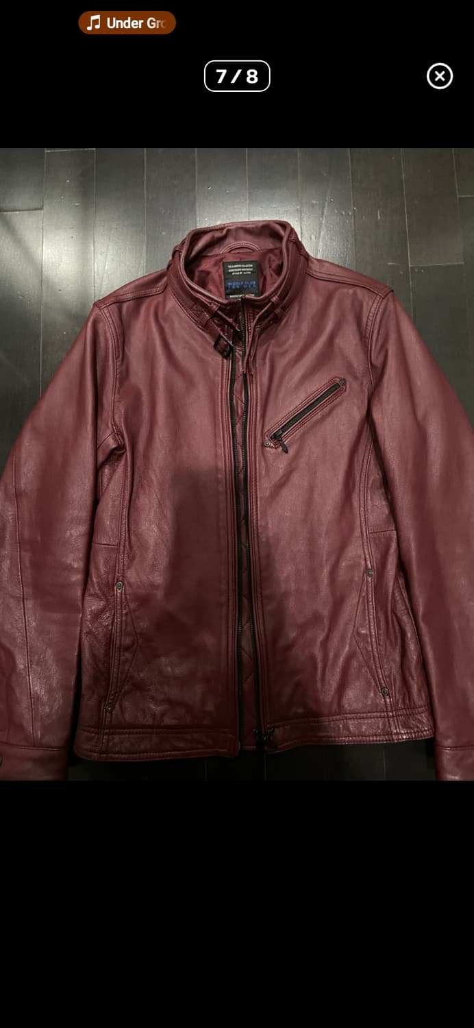 Nicole Club for Men Wine Leather Jacket 상품이미지1