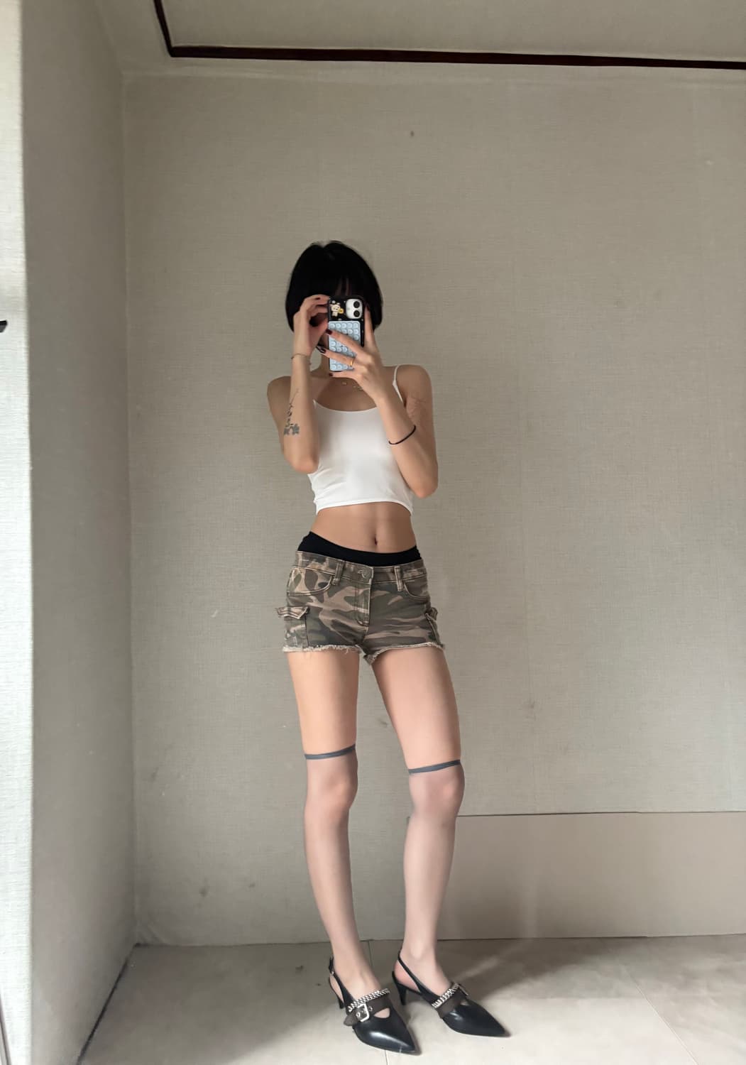 빈티지 카모 쇼츠 상품이미지2