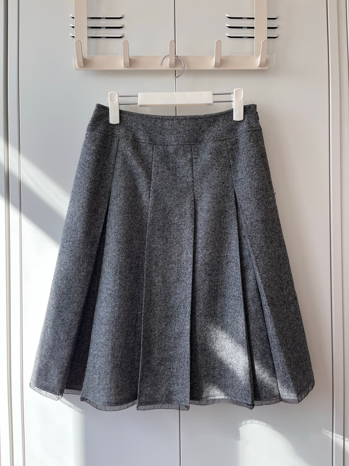 Vintage 핀턱 주름 플리츠 레이어드 스커트 상품이미지1