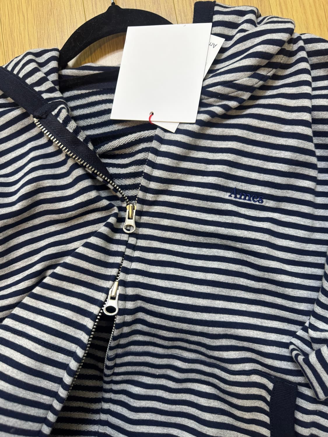 아메스 스크라이프 후드집업 네이비 S 상품이미지4