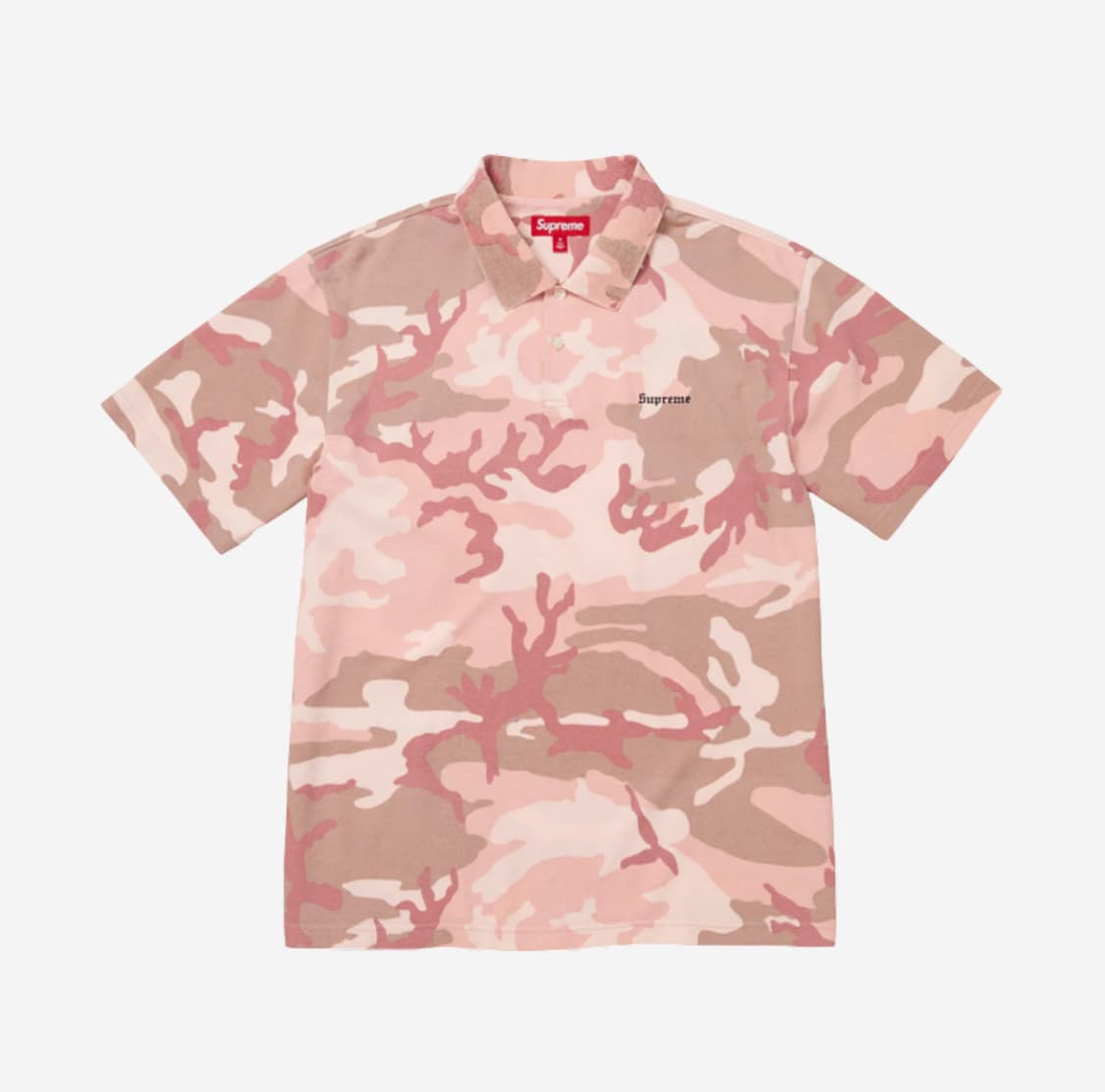 Supreme washed camo polo pink - 25ss 상품이미지5