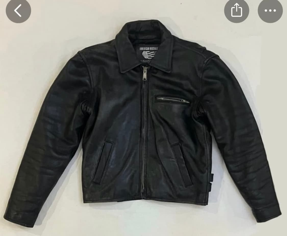 AMERICAN NOSTALGIA 싱글 레더 라이더 자켓 상품이미지1