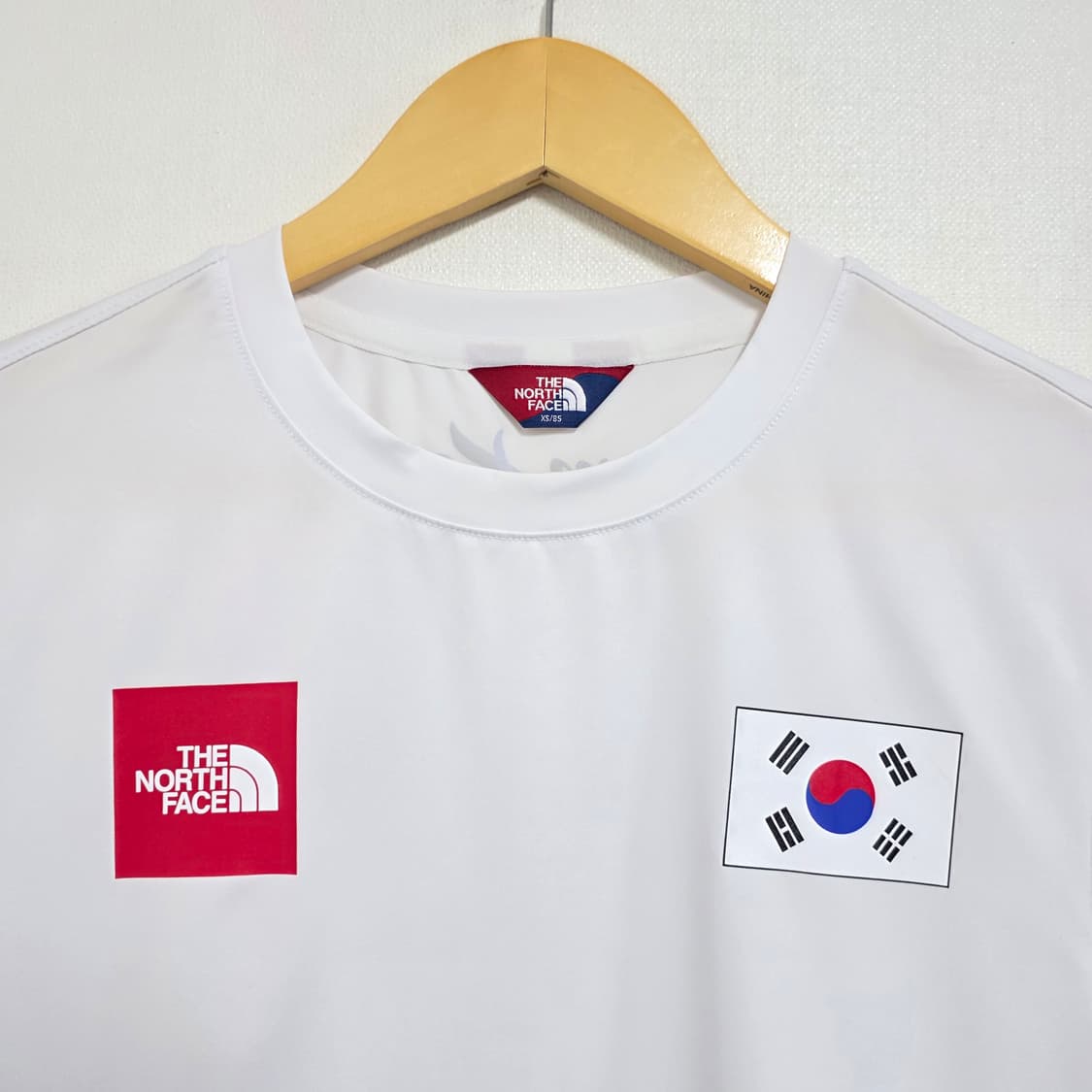 XS 노스페이스 팀코리아 태극기 기능성 반팔티셔츠 화이트 상품이미지2