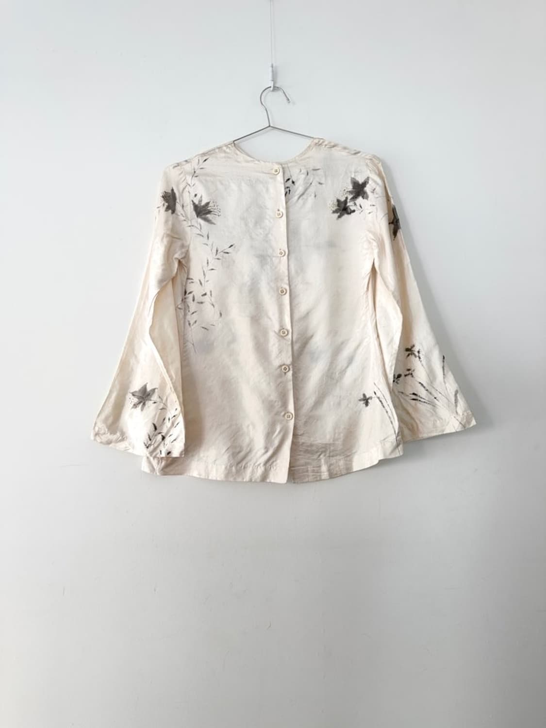 Oriental glossy blouse / cream 상품이미지4