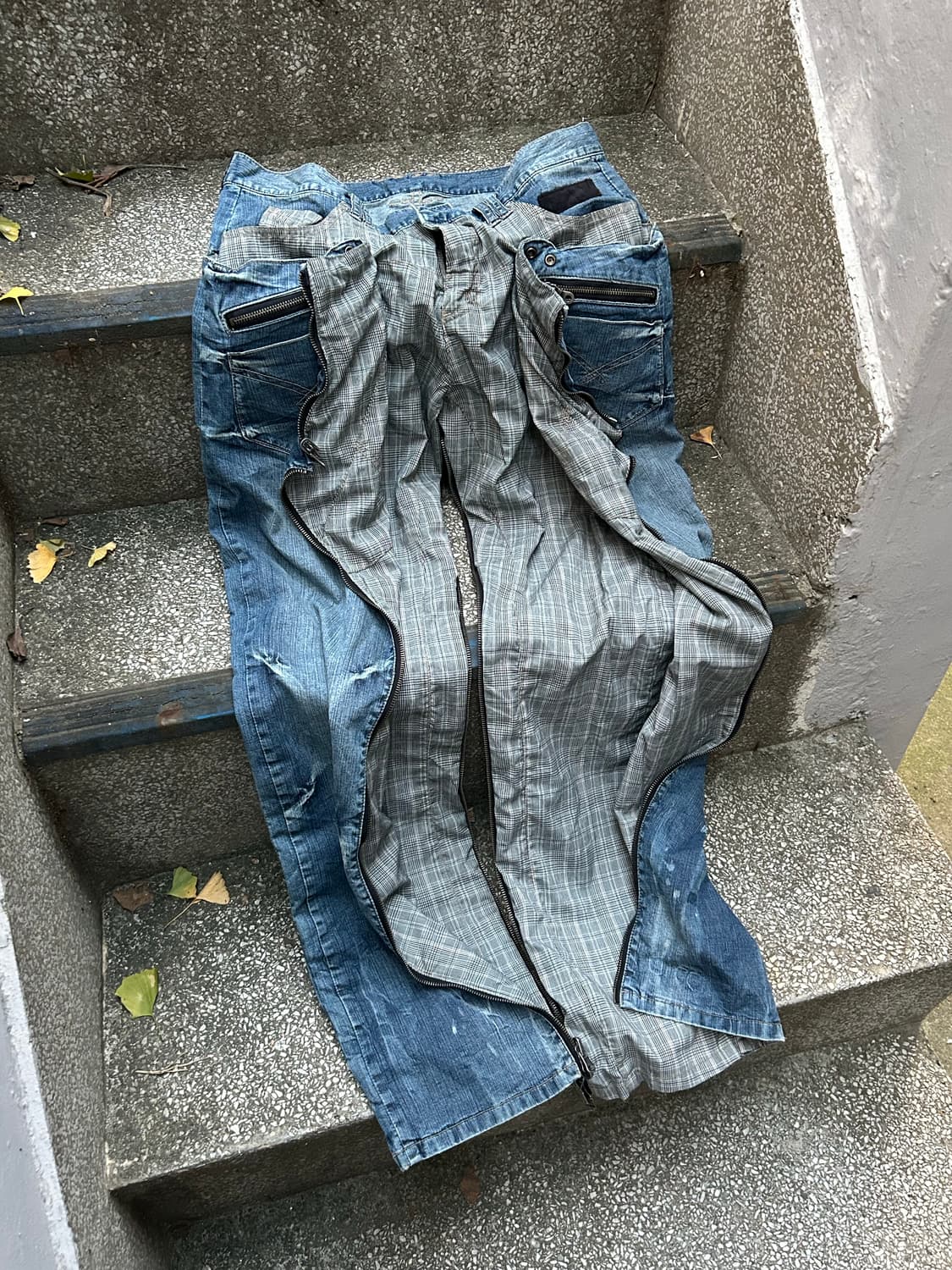 *rare* 2000s Ppfm 기믹 트랜스폼 데님팬츠 상품이미지4