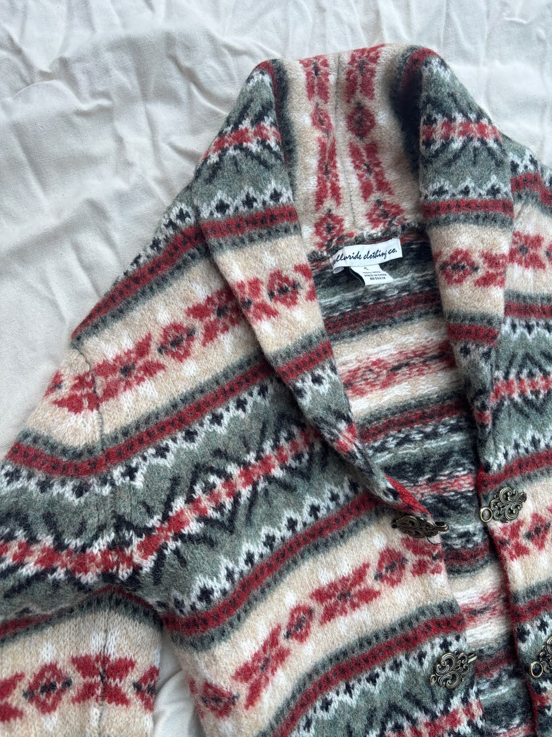 빈티지 노르딕 울 니트 가디건 상품이미지3