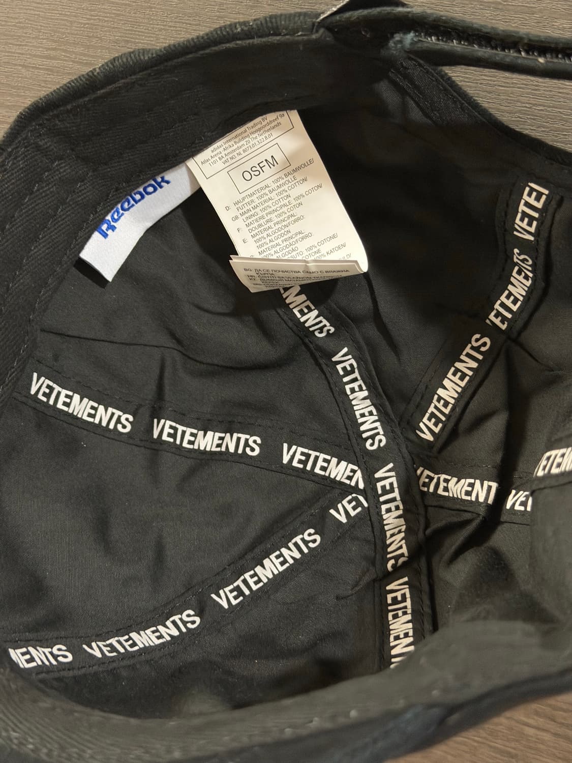 베트멍 X 리복 파이어 로고 볼캡 블랙 상품이미지5