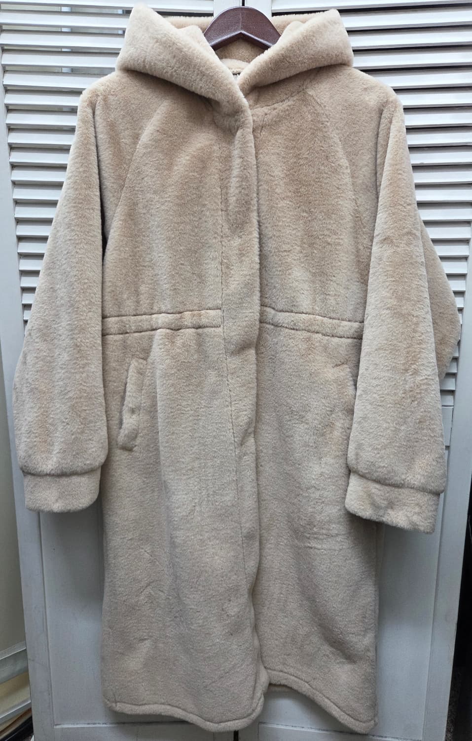 헤레이스 밍크퍼 후드 코트 상품이미지1