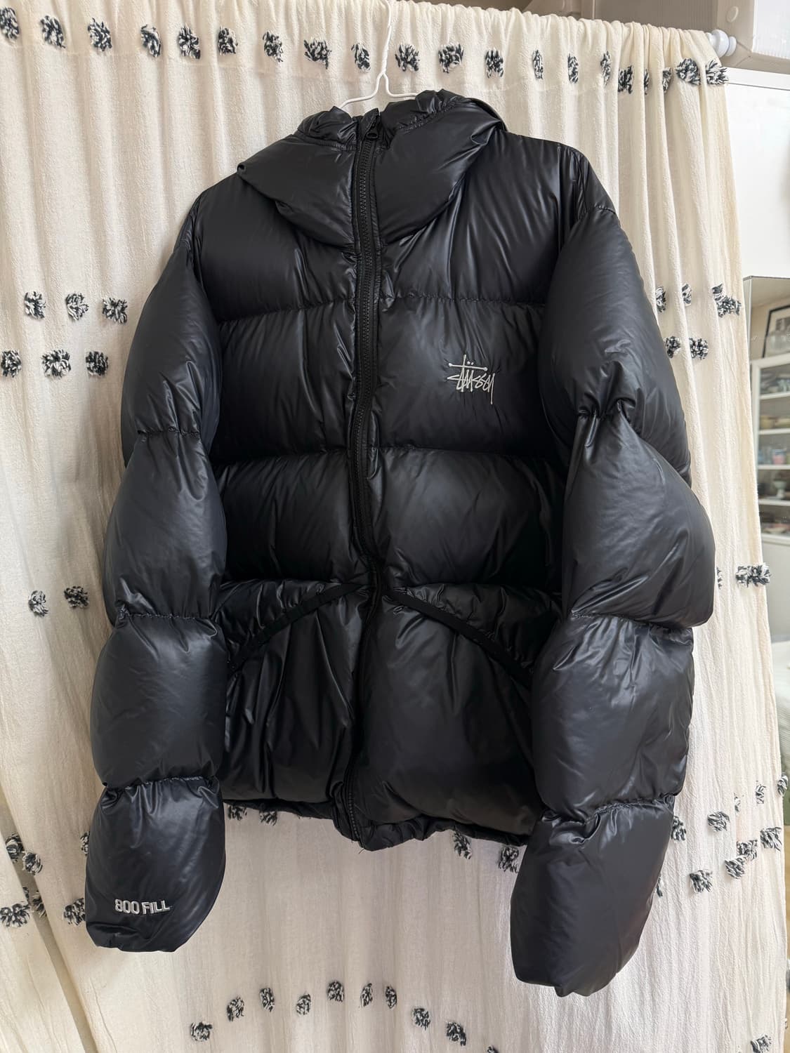 스투시 다운 파카 마이크로 립스탑 팬텀 블랙 M 상품이미지1