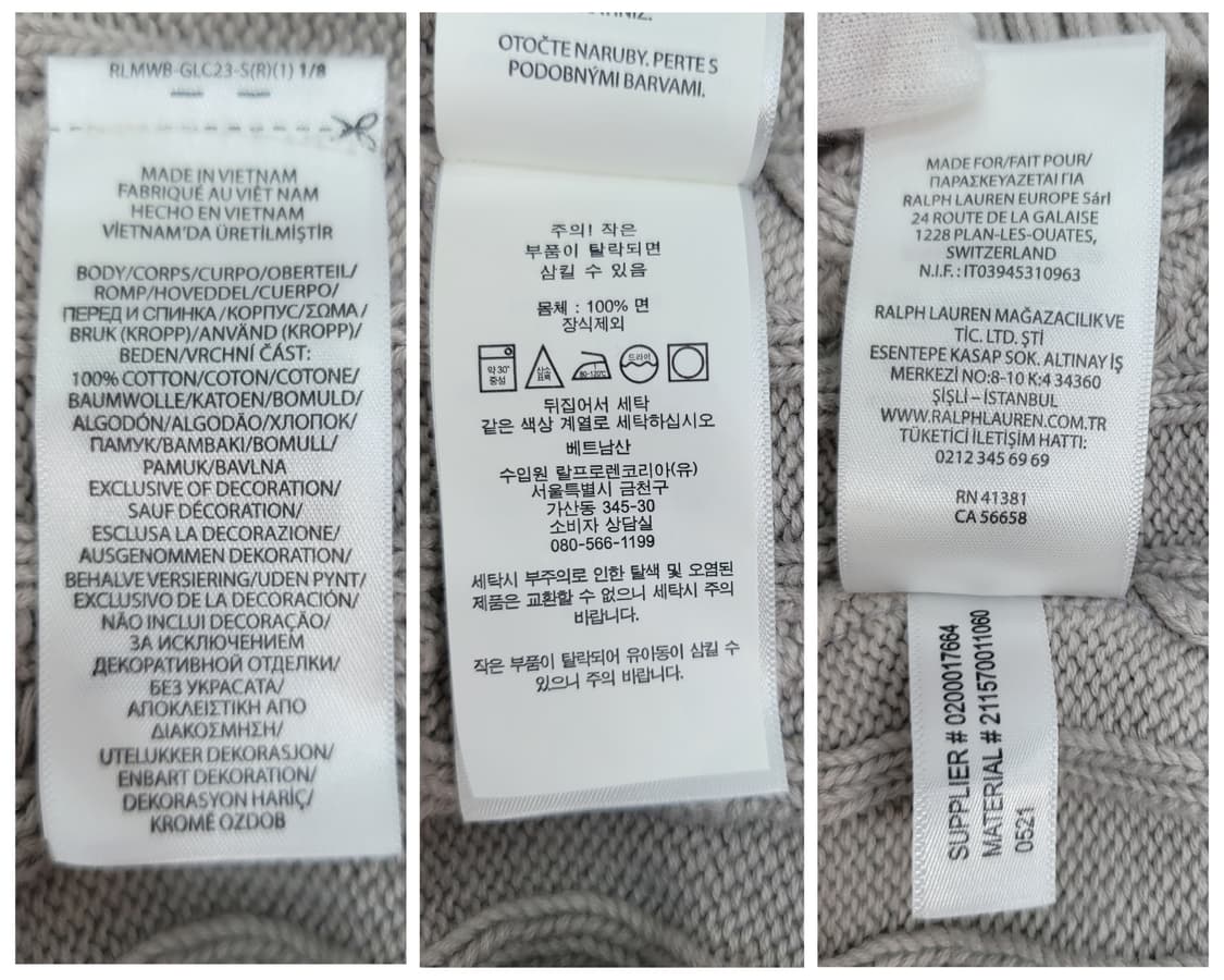 폴로랄프로렌 케이블 꽈배기 브이넥 긴팔 니트 스웨터 XS사이즈 상품이미지9