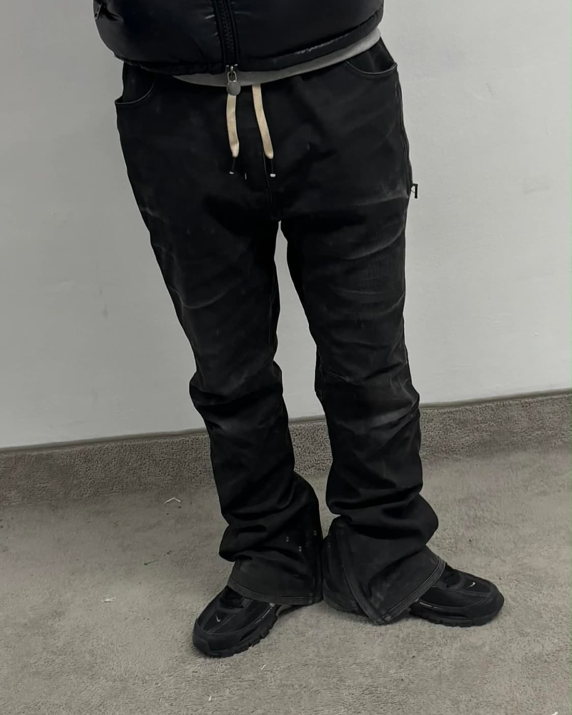 빈티지 흑청 플레어진 데님 팬츠 상품이미지3