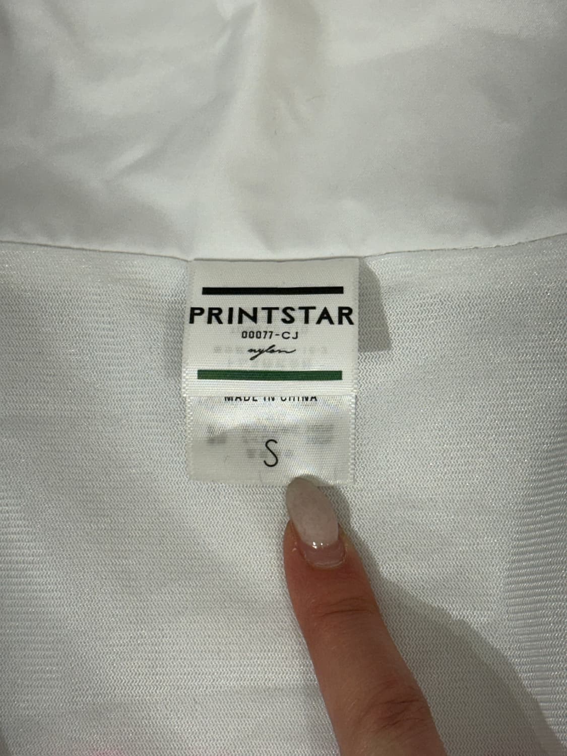 일본 빈티지 화이트 핑크 프린팅 바람막이 자켓 S 상품이미지7