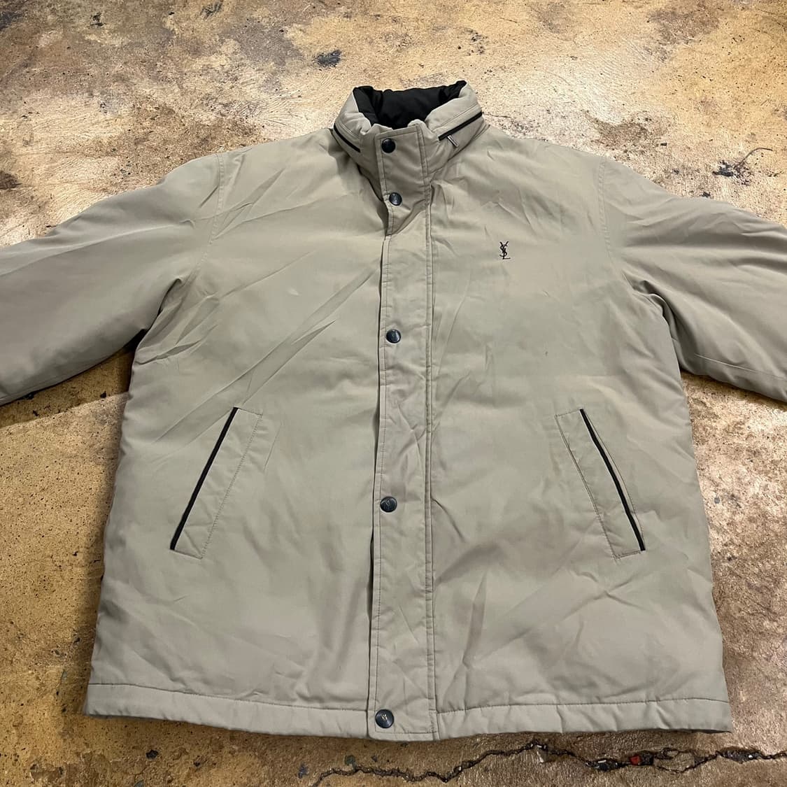 [정품/95] 입생로랑 로고 다운 패딩 점퍼 b14 상품이미지3