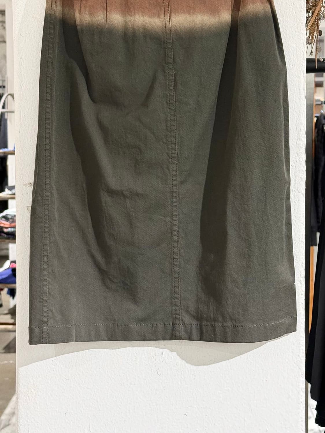 프라다 그린 투톤 코튼 미디 스커트 상품이미지6