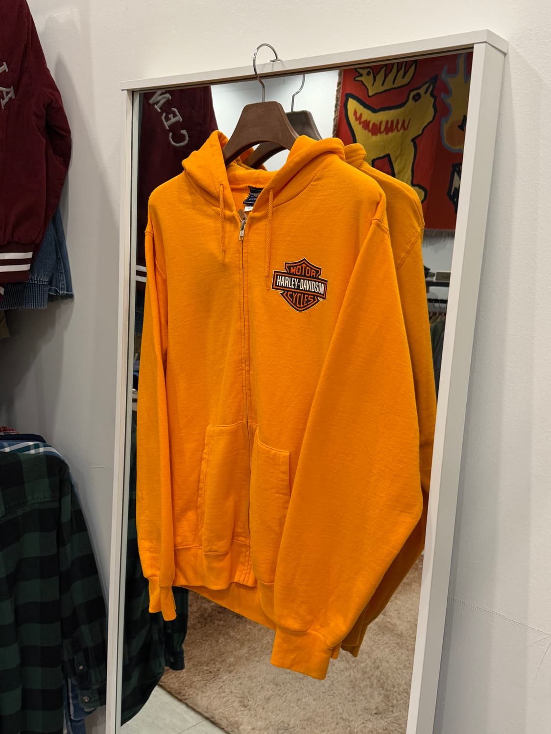 B&E Sport 빈티지 할리데이비슨 후드 집업 상품이미지1