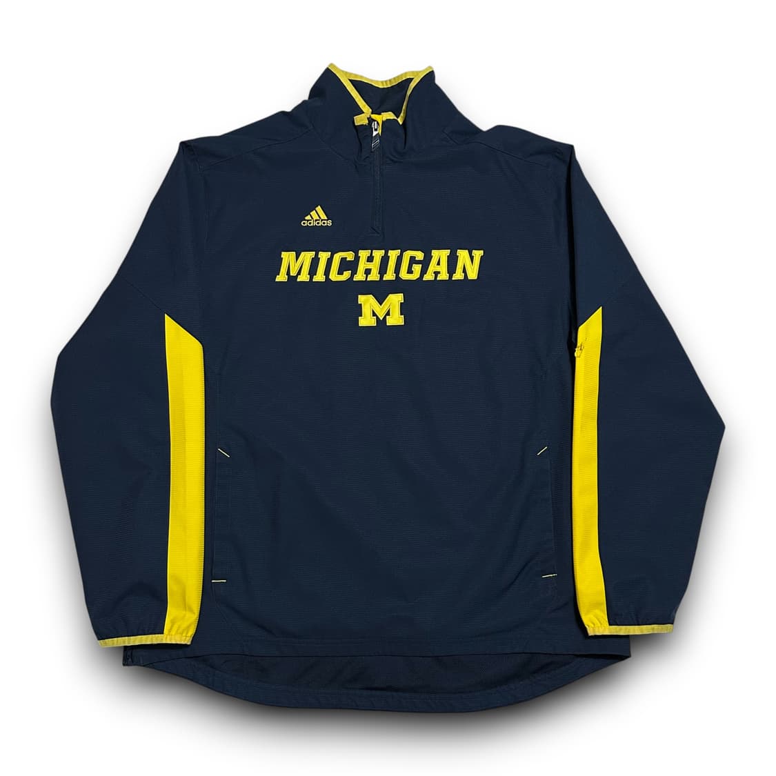 Adidas 스코치 미시간 울버린스 풀오버 반집업 상품이미지1