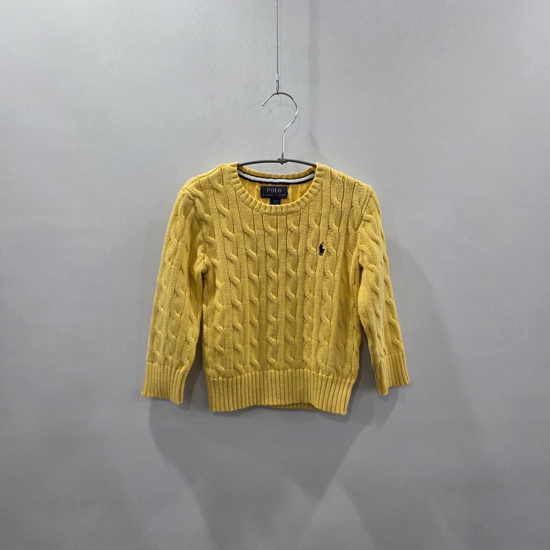 폴로랄프로렌 키즈 케이블 니트 옐로우 4T 상품이미지1