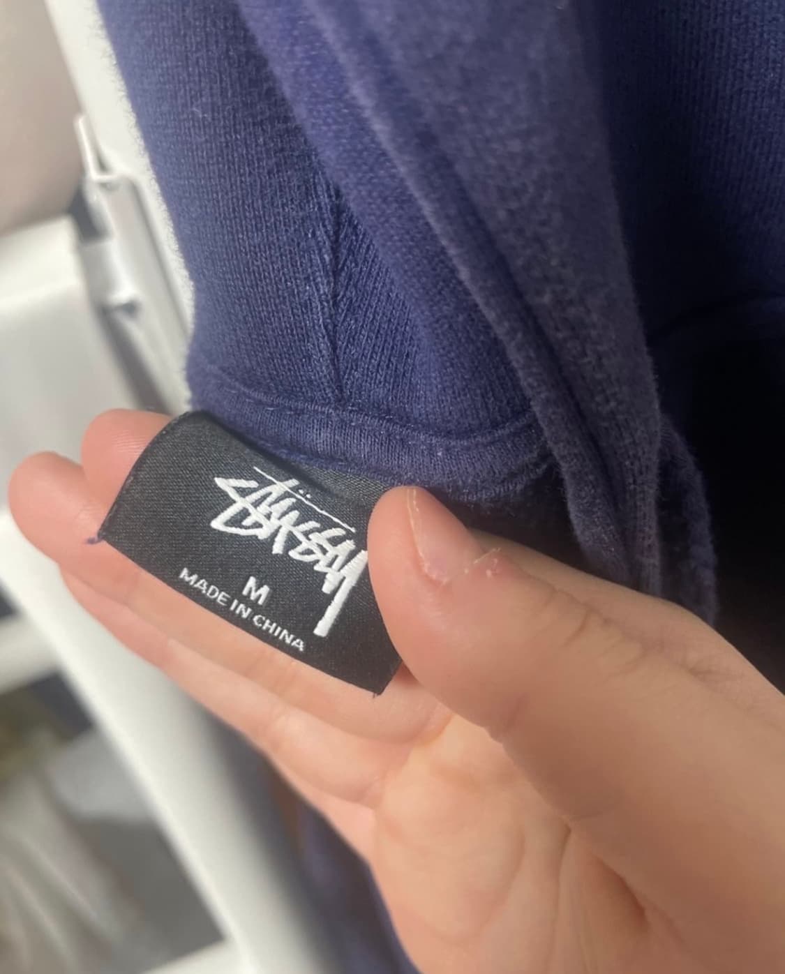 스투시 팔볼 후드집업 네이비 상품이미지2