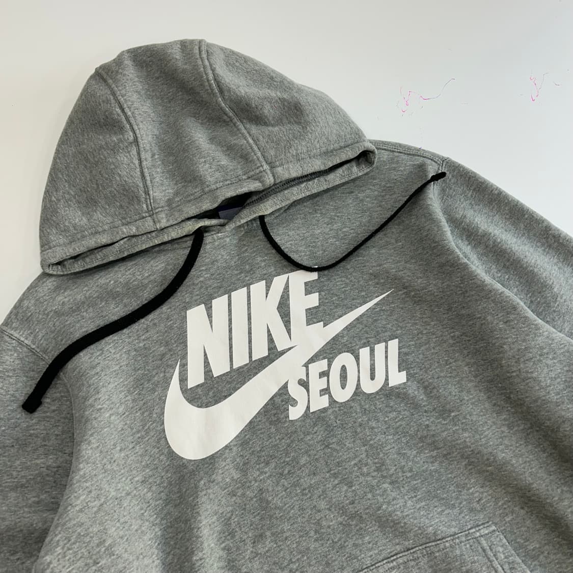 Nike 나이키 서울 화이트 로고 그레이 후드티 상품이미지4