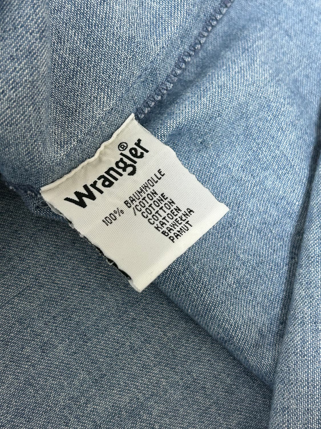 랭글러 빈티지 웨스턴 버튼 데님셔츠 상품이미지8