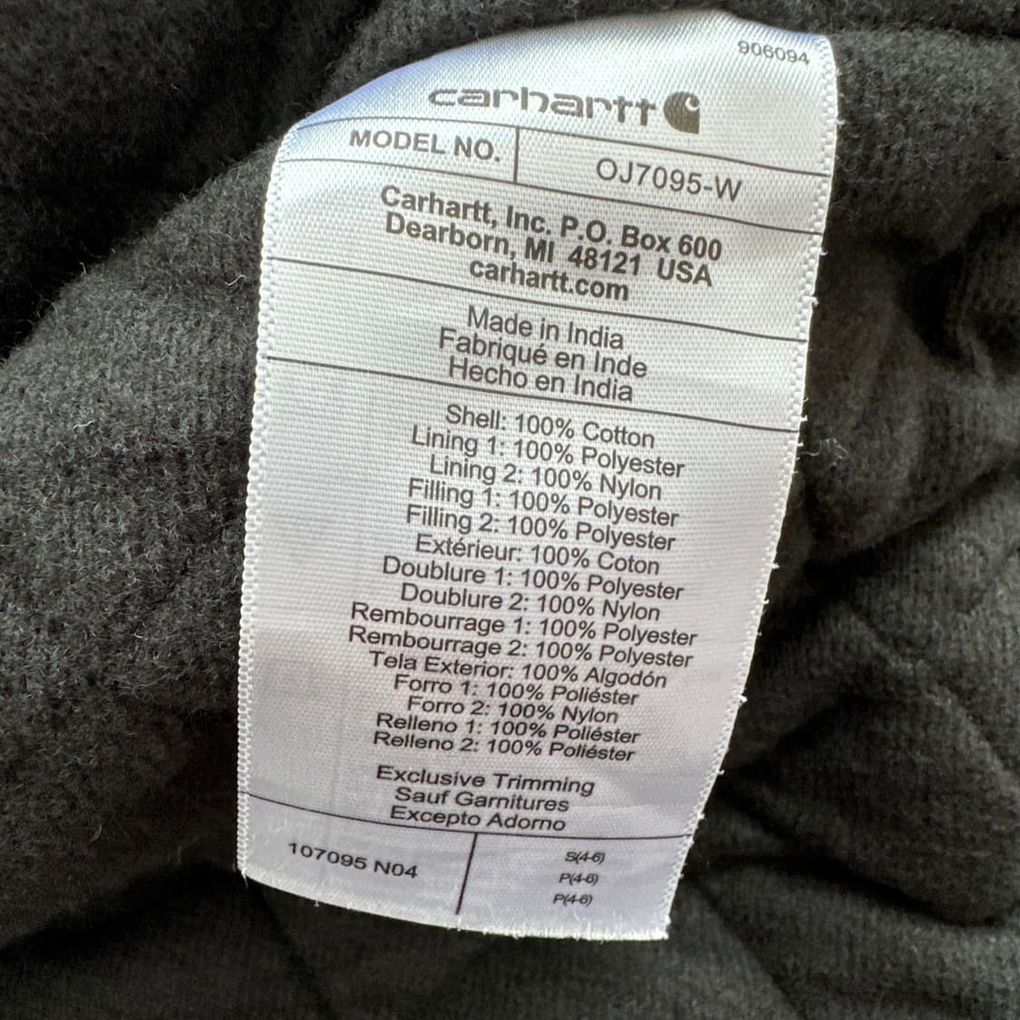 S 칼하트 블랙 몬타나 루즈핏 아즈텍 덕 액티브 자켓  상품이미지8