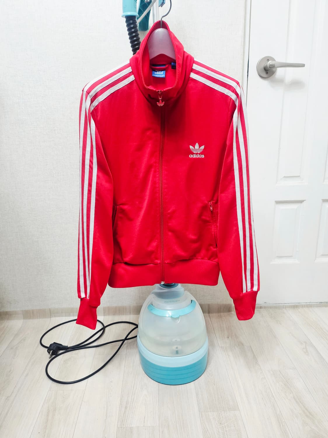 (90~95) ☆초대장급☆ 아디다스 파이어버드 백로고 [빨흰] 트랙탑져지 상품이미지1