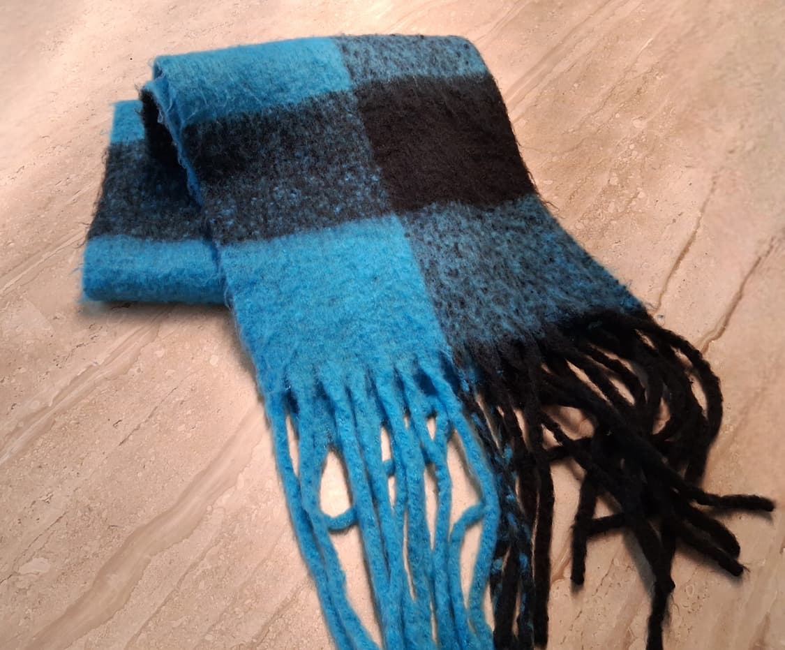 블루 체크 머플러 / 목도리 (새상품) 상품이미지5