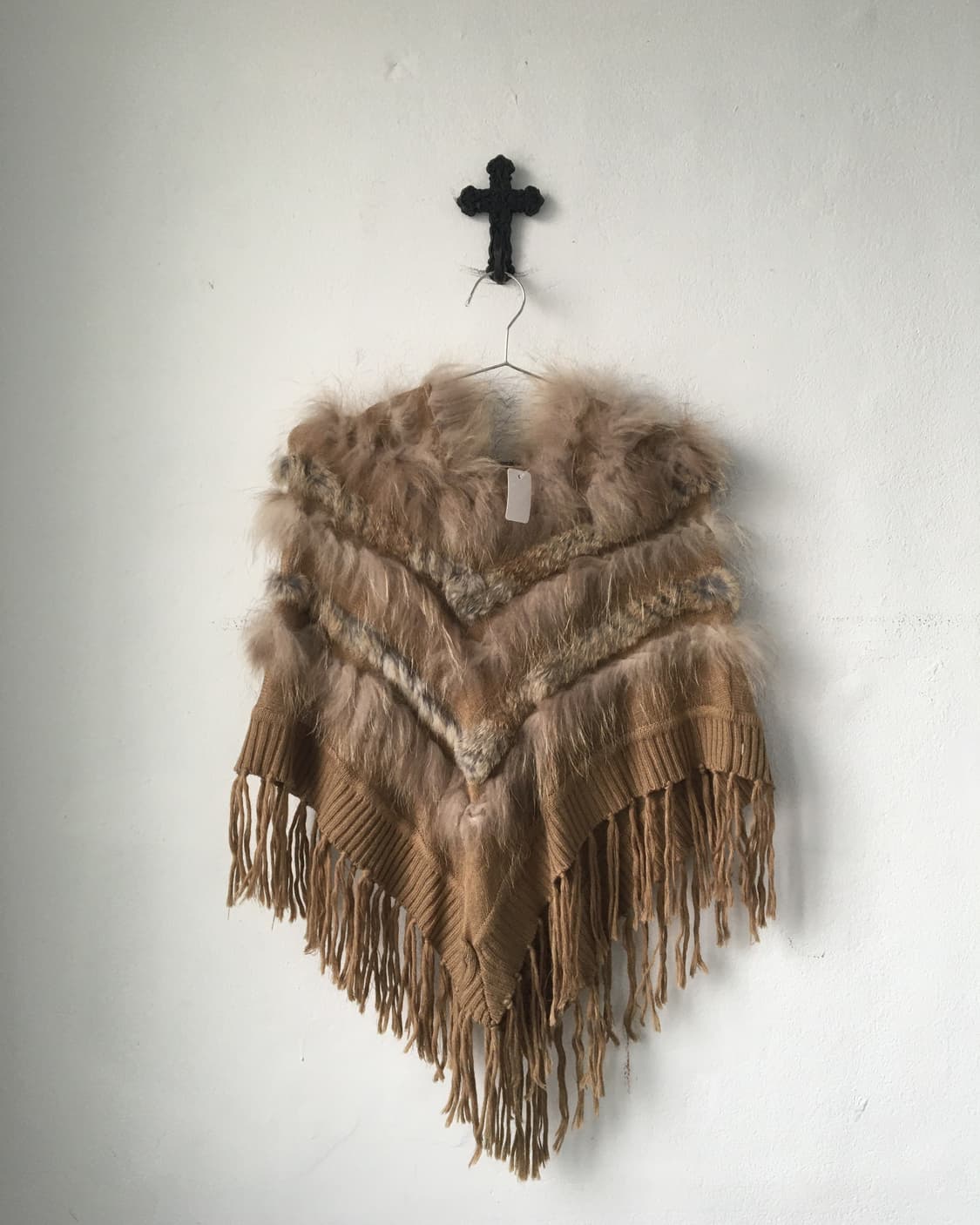 Fur mixed hood cape 상품이미지2