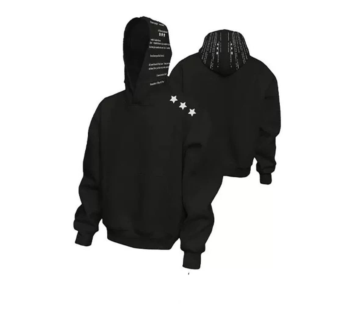 스타 포인트 레터링 후드 오버핏 후드티 상품이미지5