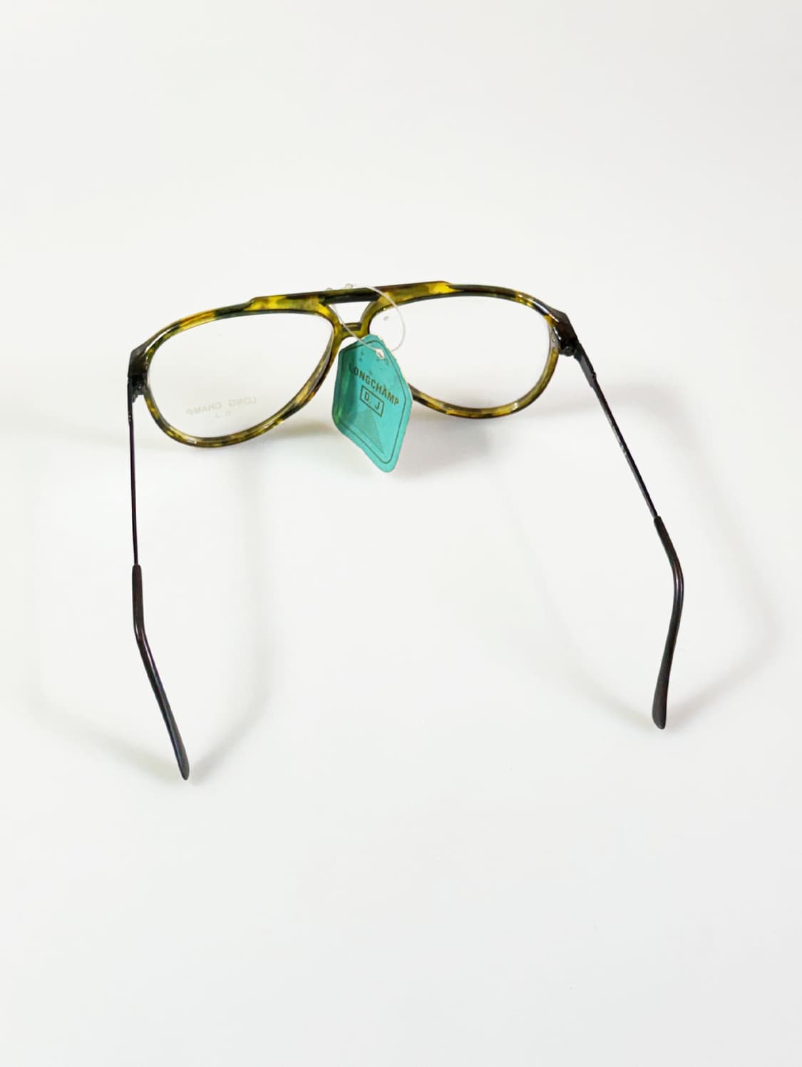 90s LONG CHAMP 마블 스퀘어 보잉 프레임 빈티지 안경 상품이미지5