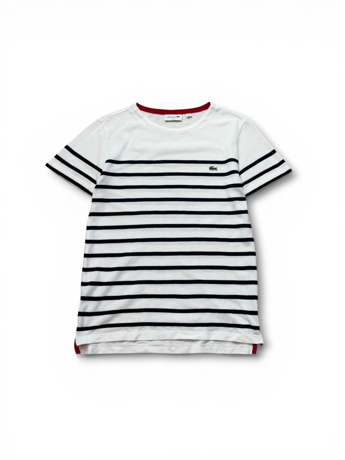 라코스테 남성 슬림핏 보트넥 반팔 티셔츠 상품이미지1