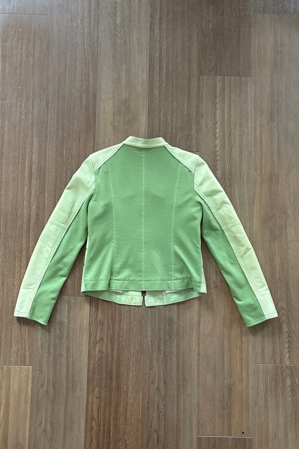 Frill & Pin-tuck Detailed Leather Jacket 상품이미지7