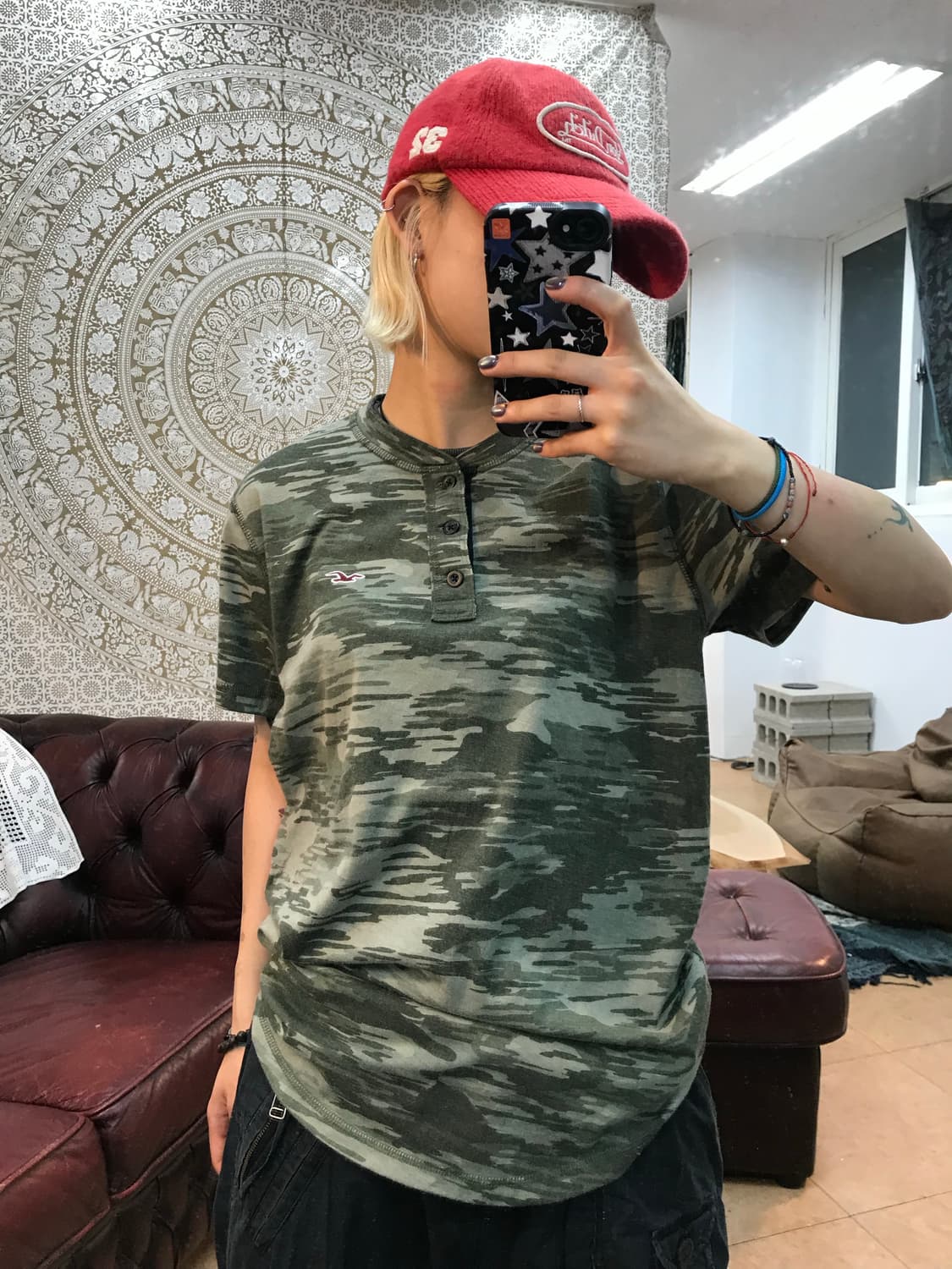 홀리스터 카모 헨리넥 반팔 상품이미지1