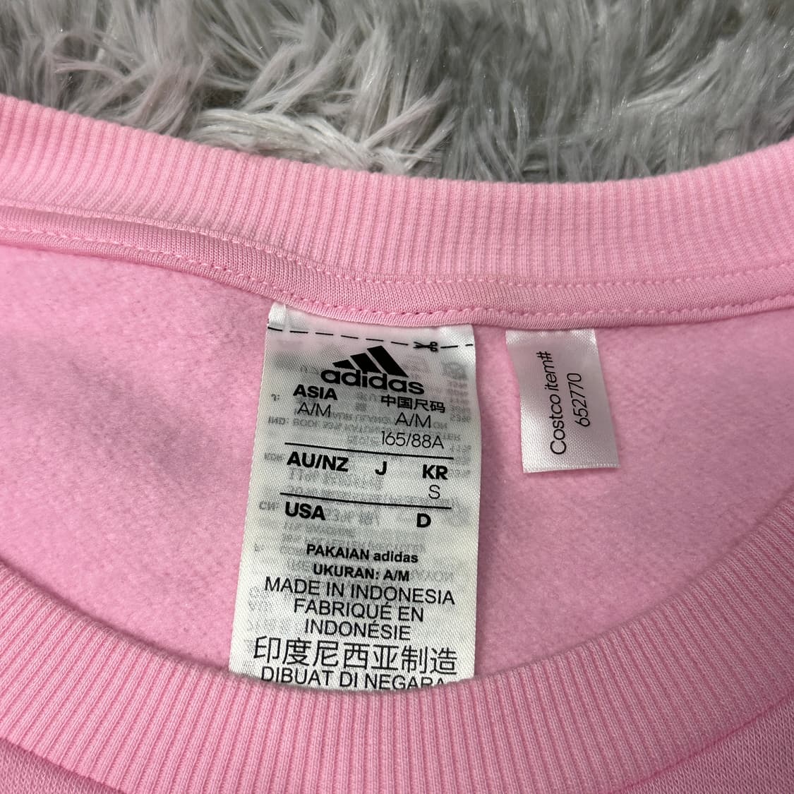 아디다스 삼선 핑크 맨투맨 상품이미지3