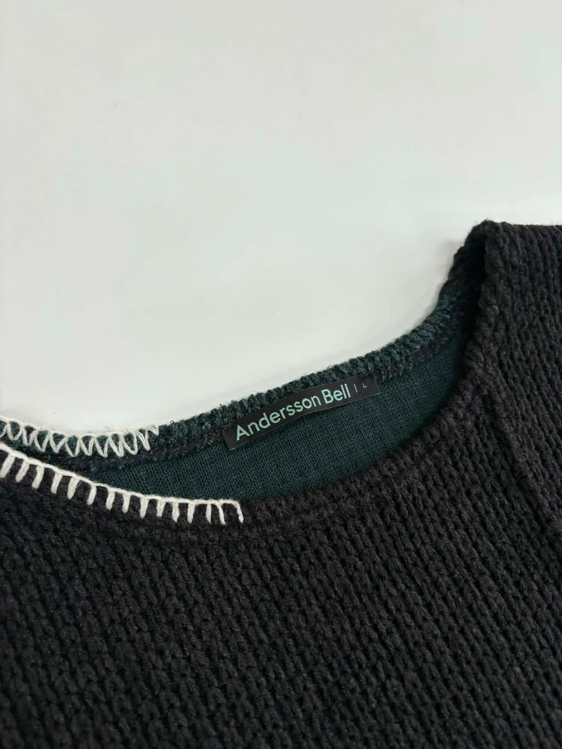 [L] 앤더슨벨 콘트라스트 바론 보트넥 니트 상품이미지5