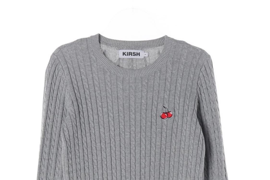 키르시 스몰 체리 케이블 크롭 니트 1 상품이미지3