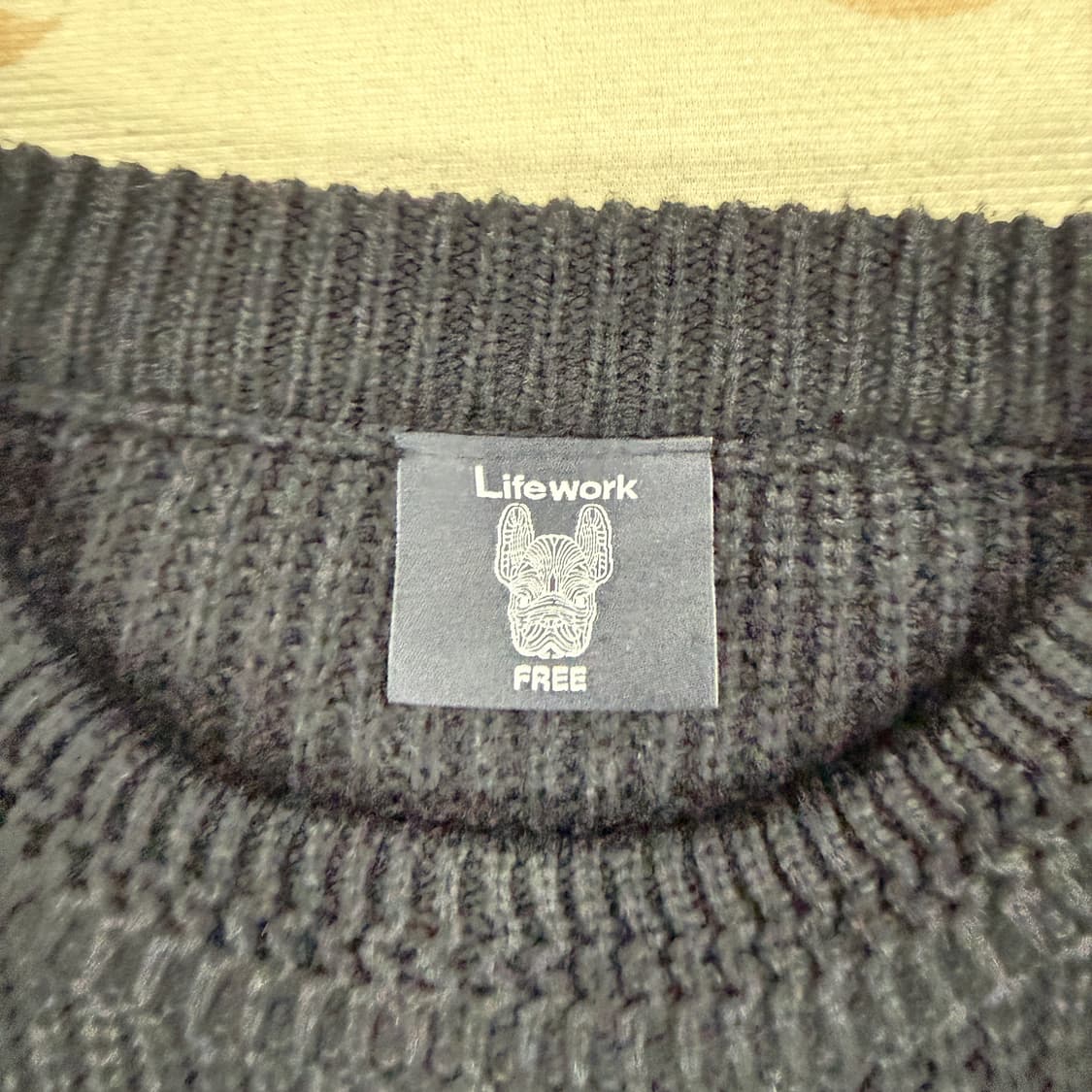 (XL)라이프워크 Lifework 오버핏 코튼 니트(블랙) 상품이미지2