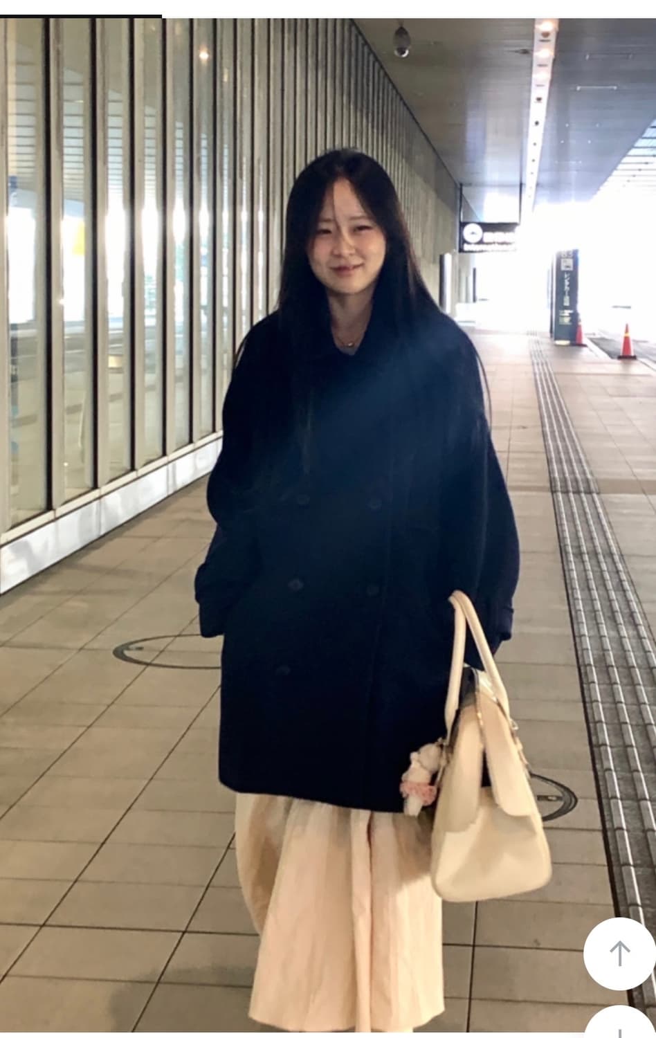 오이니 세이후쿠 피코트 네이비 상품이미지1