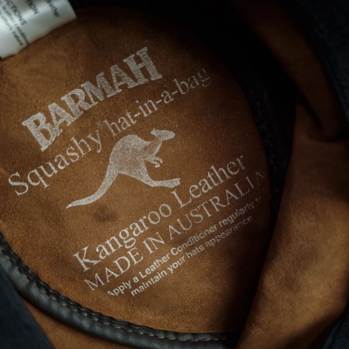 [바마 햇츠 오스트레일리아] 캥거루 레더 페도라 브라운 M19712 상품이미지8