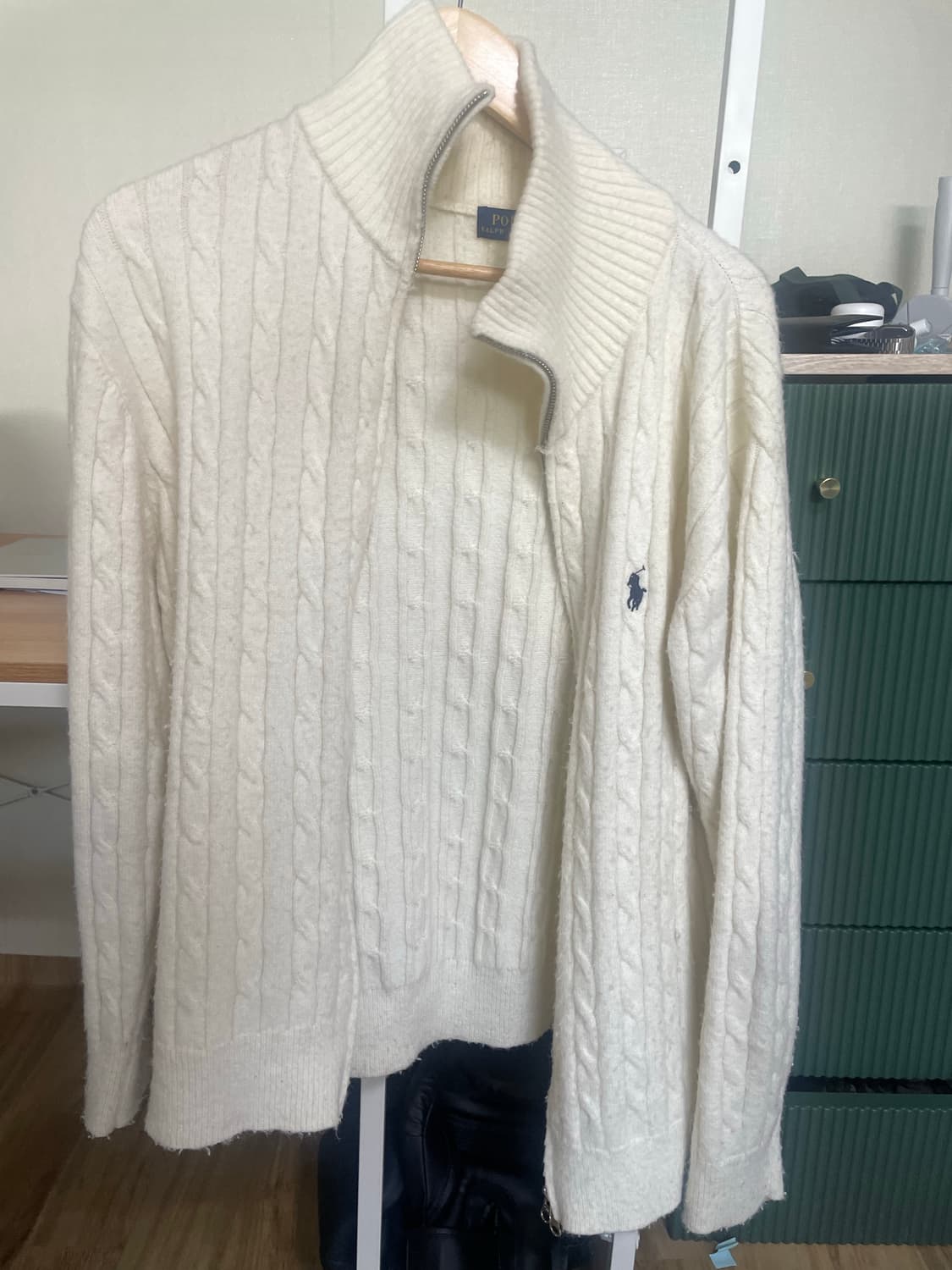 폴로 케이블니트집업 상품이미지3