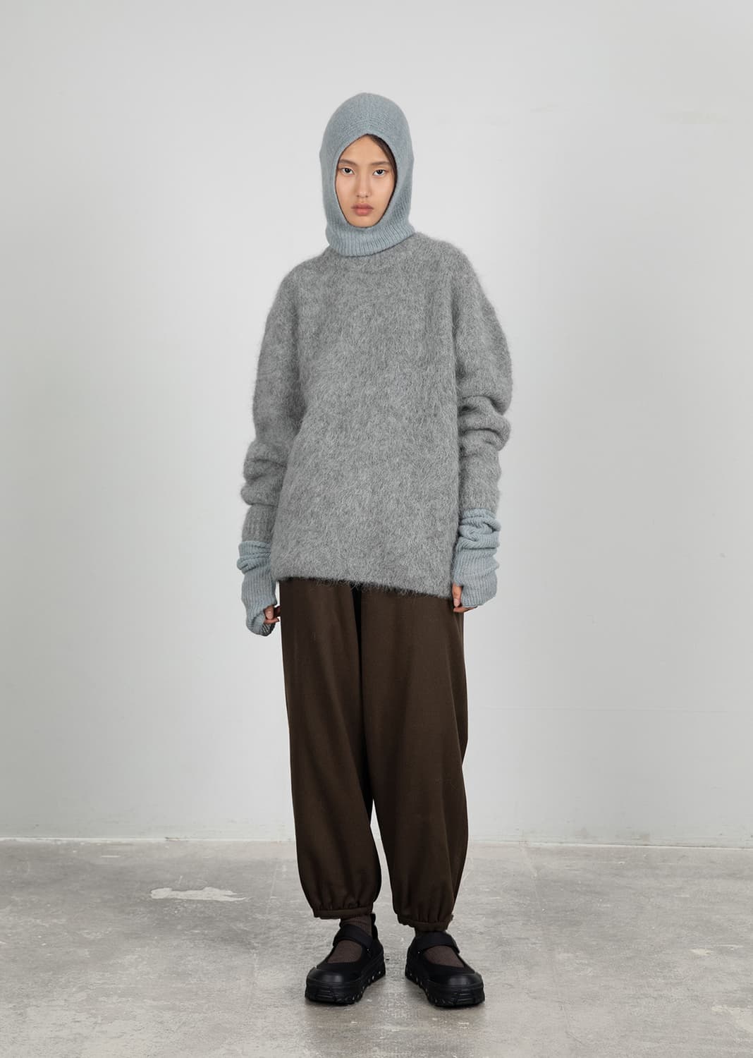 아모멘토 알파카 라운드 넥 풀오버 M 상품이미지2